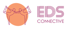 EDS logo purple and orange logo next to text